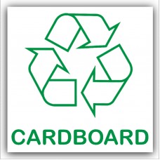 1 x Cardboard Recycling Self Adhesive Sticker-Recycle Logo Sign-Environment Label